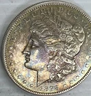 1878S Morgan Silver Dollar - Toned Uncertified Extra Fine To About Unc Condition