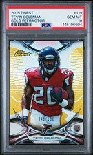 2015 TOPPS FINEST #119 TEVIN COLEMAN GEM MT PSA 10 GOLD REFRACTOR /150 ROOKIE