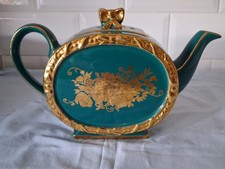 Sadler Tea Pot in Jade Green/Gilt - Sadler Teapot