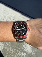 TUDOR Black Bay Heritage Red Smiley 41mm Black Dial Stainless Steel Watch 79220R 4