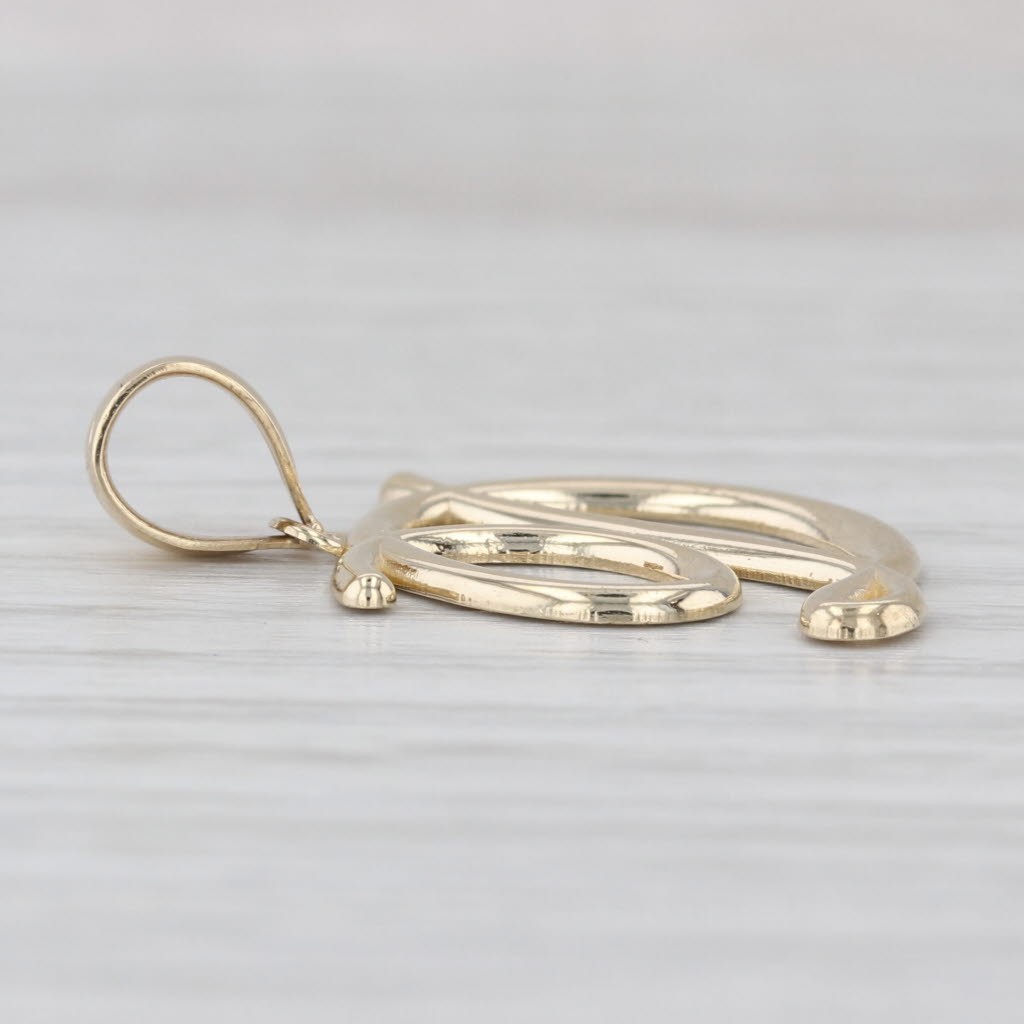 Scripted Letter Initial "D" Pendant 10k Yellow Go… - image 3