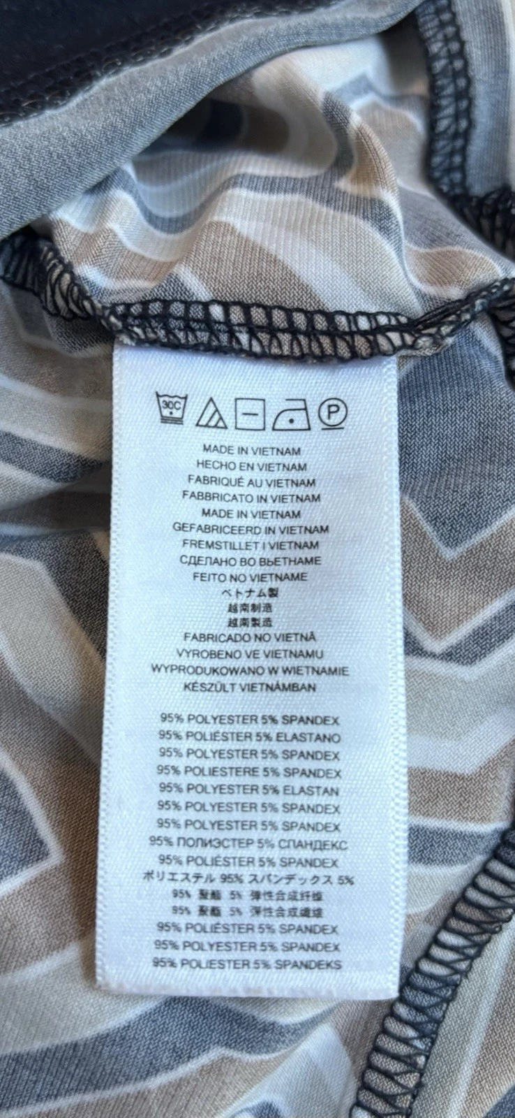 Abito da giorno Michael Kors elasticizzato manica lunga stampa geometrica taglia small