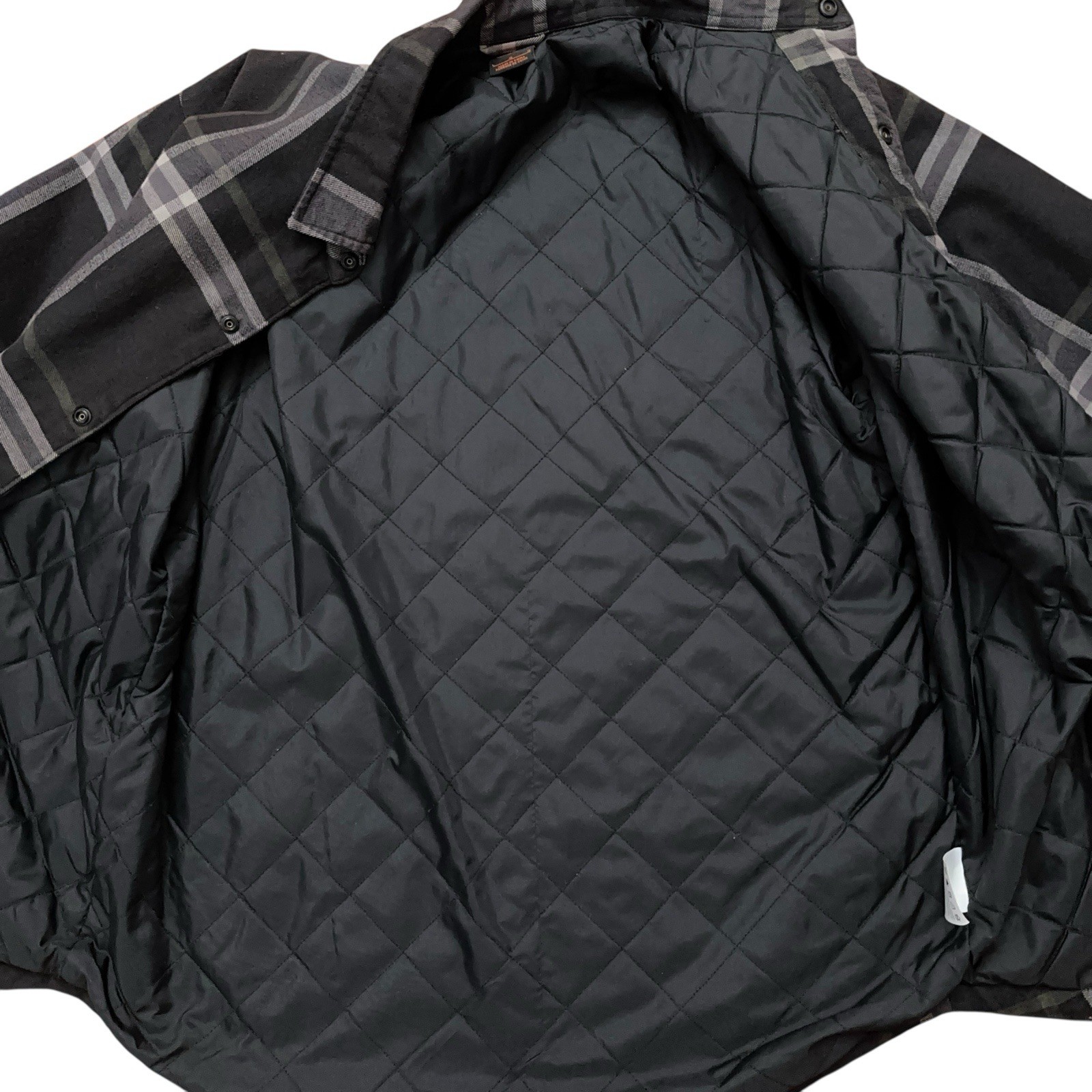 SACAI X NIKE Nike 6.0 Shacket Uomo L Camicia Giacca Trapuntata Isolata Bottone a Scatto Plaid Grigio