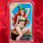 Bullion Baddies 1 oz Silver Bar w/ COA - St. Patrick's Day Lucky Lina