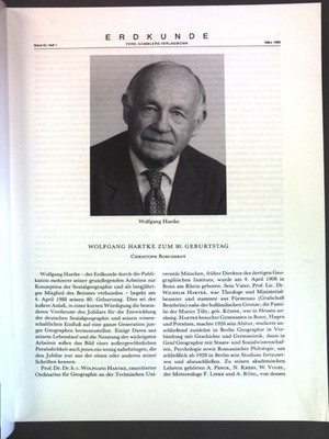 Wolfgang Hartke zum 80. Geburtstag; Borcherdt, Christoph: