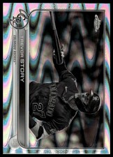 2022 Topps Chrome Sonic #27 Trevor Story Black & White RayWave