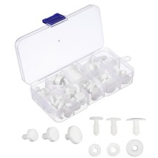 12/15/20mm Doll Joints 30Set Plastic Removable Animal Joints Parts White