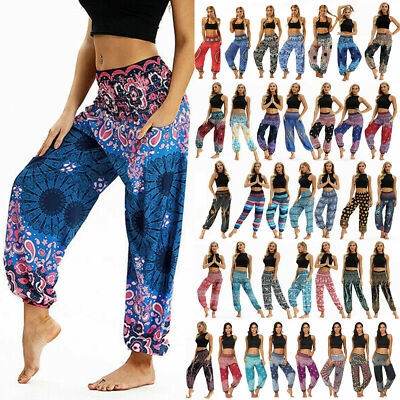 Yoga Harem Trousers Boho Baggy Leggings 