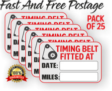 25x Timing Belt Replacement Stickers Cam Belt Service MOT Garage Stickers