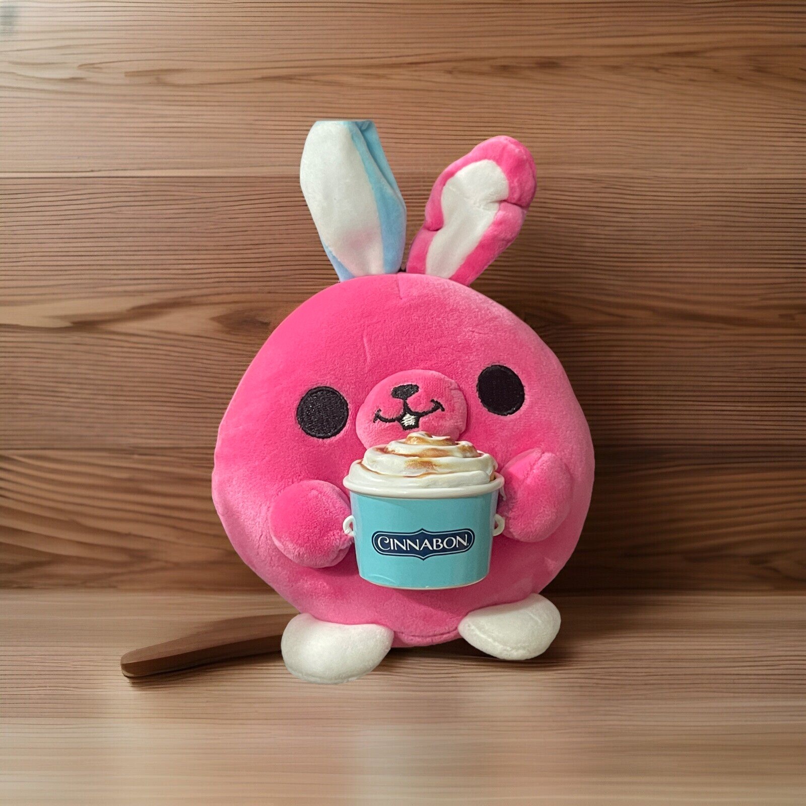 Zuru Mini Brands Snackles 5-inch Britney Pink Bunny Plush Mystery Series 1 Cinnabon