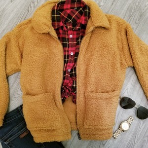 pink rose teddy jacket