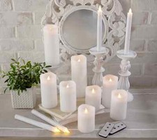 Home Reflections 12pc Ultimate Flameless Candle Set White