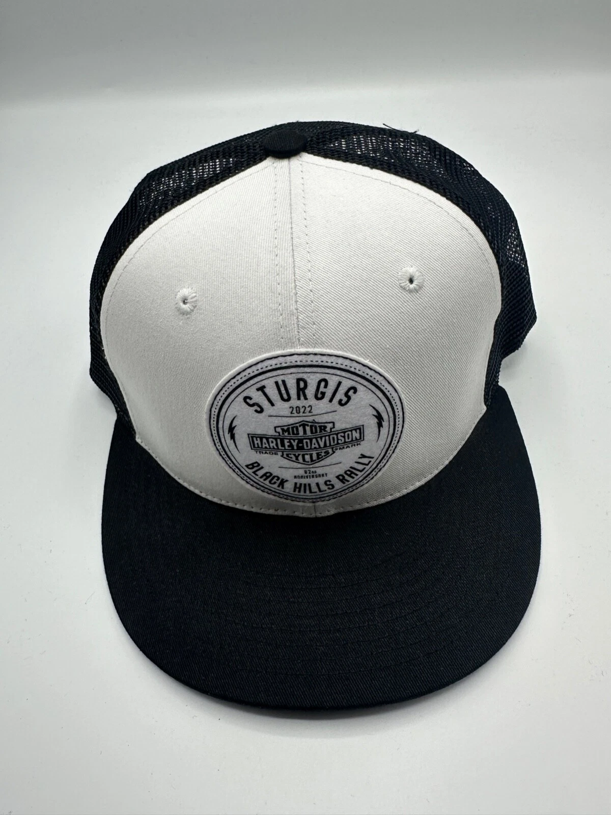 Harley Davidson Logo Black Graphic Adjustable Snapback Hat Cap One Size