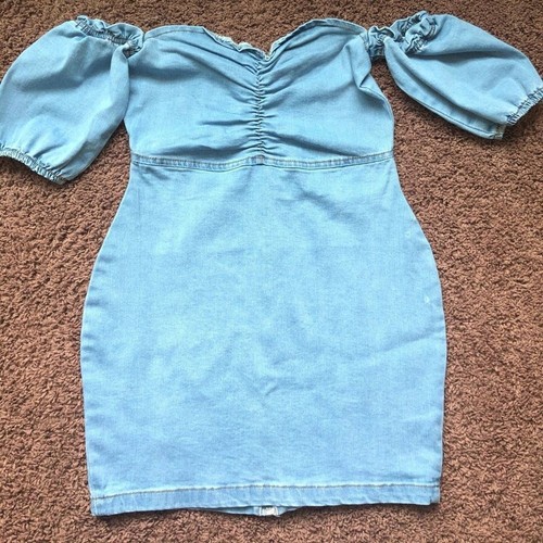 Brand New Parisian Denim Bodycon Jeans Fitted Dress Size 4 Women Casual Dress - Picture 1 of 2