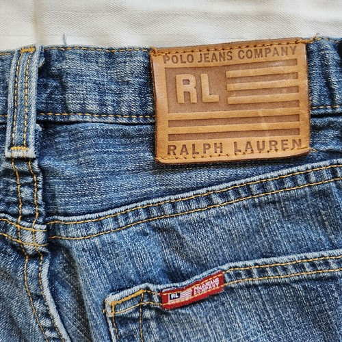Vintage Polo Jeans Co Ralph Lauren Pants Boys Size 4 Denim Straight Leg Blue - Picture 8 of 9