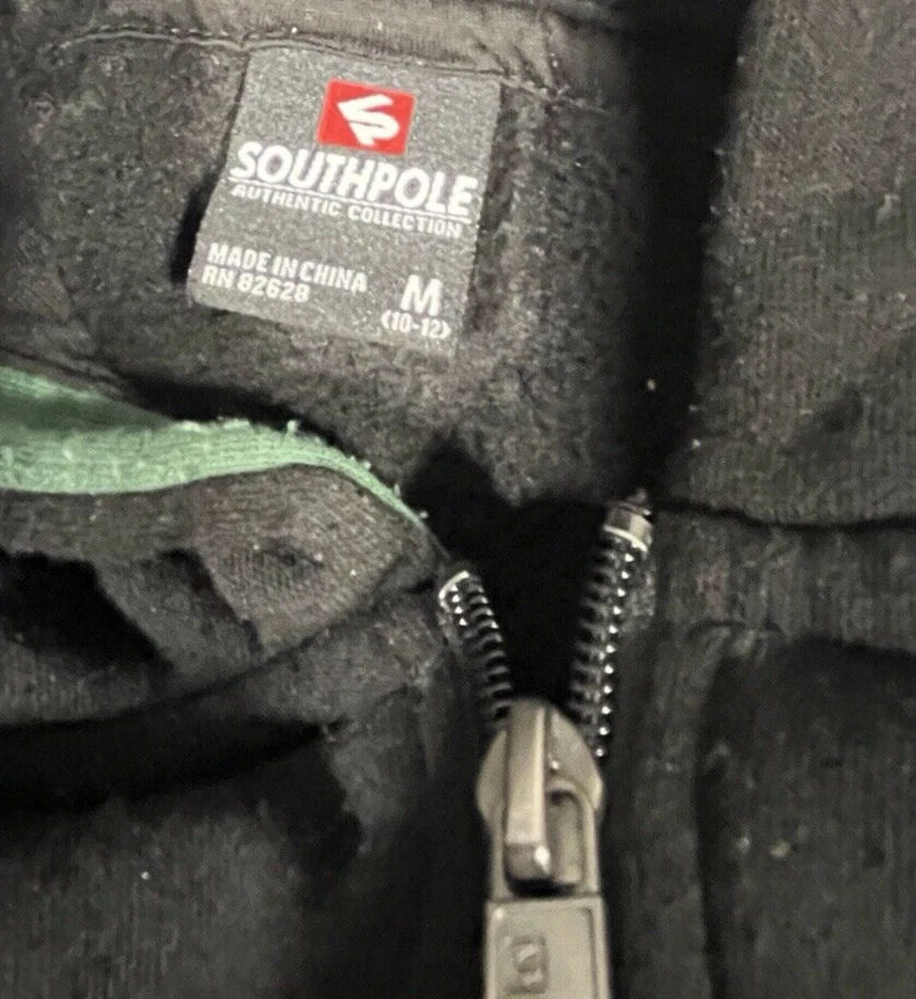 Sudadera con capucha vintage Y2K SouthPole para mujer cremallera completa negra talla mediana Foto 2 de 4