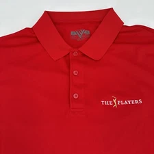 LevelWear Polo Shirt Mens XL Red The Players Championship TPC Sawgrass Stretch