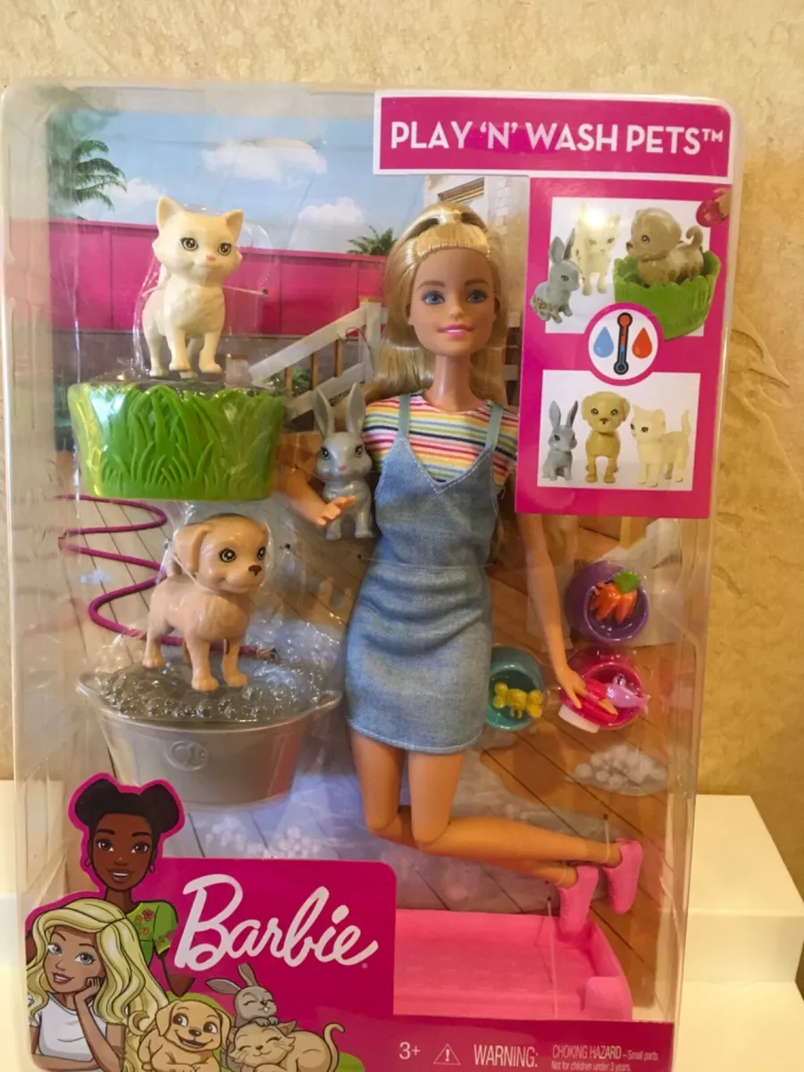 2018 Barbie Play n Wash Pets Doll and Playset Accessories eBay