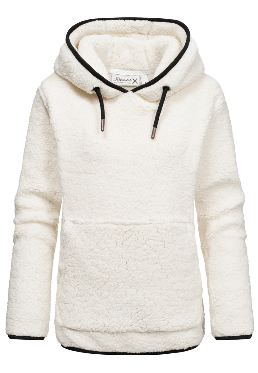 Teddy Plüsch Kapuzenjacke Teddy Sweatshirt Jacke Sweatjacke Mit