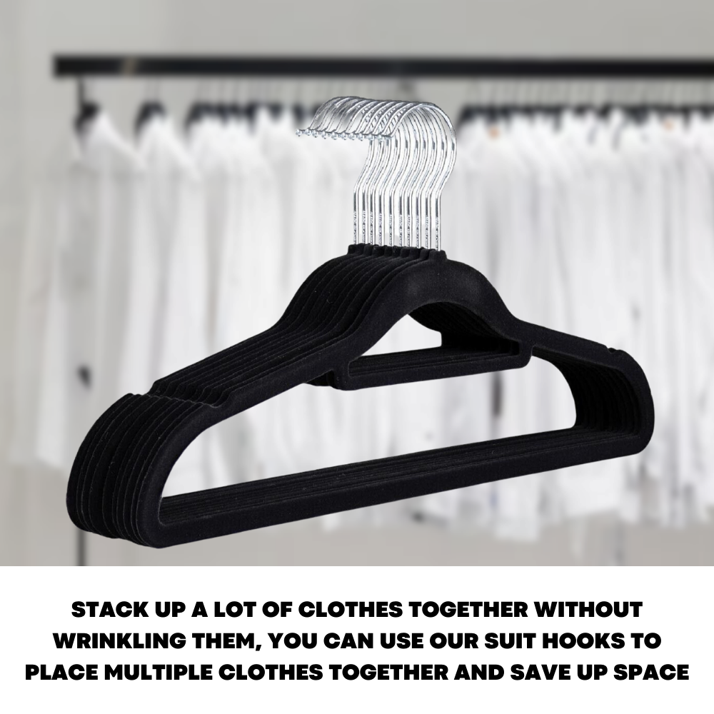 NonSlip Velvet Adult Clothes Hanger 20x Space Saving Wardrobe Coat