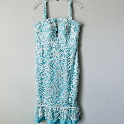 Forever Unique London Georgia Mint White Lace Midi Dress Sz 8 NWT B-i | eBay
