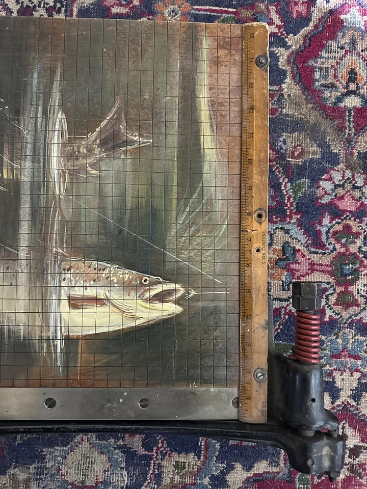 Винтажный Ideal Ingento No 5 резаков для бумаги по дереву чугунная ручка проверенное искусство рыбы - Изображение 3 из 4