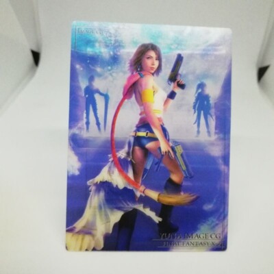 P-016 Yuna X Finalfantasy X-2 Art Museum card square ENIX Carddass