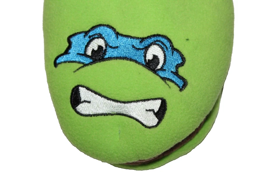 忍者神龟莱昂纳多男式绿色拖鞋袜 M/L (7.5-9.5) — 第 2/4 张图片