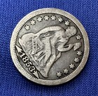 1853-P US Seated Liberty Dime  90% Silver Variety 3 AU Condition With Arrows — photo 3