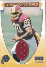1999 Playoff Momentum SSD Team Threads Checklist Skip Hicks / Redskins TTC18