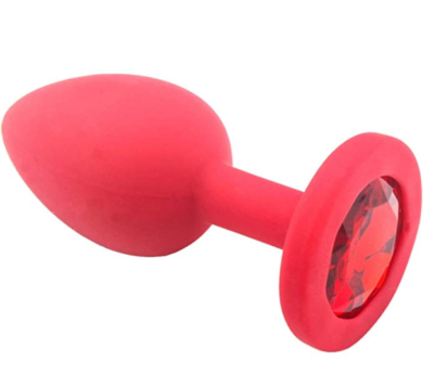 Spade Shaped Silicone Anal Plug with Jeweled Base 3" Long and 1.2" Wide -  Small | eBay