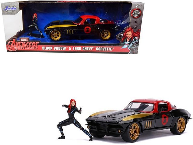 1:24 Black Widow w/1966 Chevy Corvette -- Marvel The Avengers JADA Chevrolet 1:24 Black Widow w/1966 Chevy Corvette -- Marvel The Avengers JADA Chevrolet