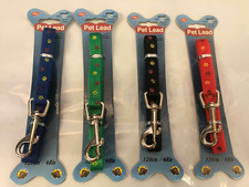 Small Puppy Dog Lead 120cm 48" 15mm Training Walking Leash BLACK Free P&P