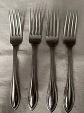 Oneida Stainless Steel Flatware Arbor American Harmony Dinner Forks Lot of 4