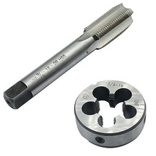 3/4 -16 UNF Tap and Die Set, Machine Thread Tap and Round Thread Die Right Hand