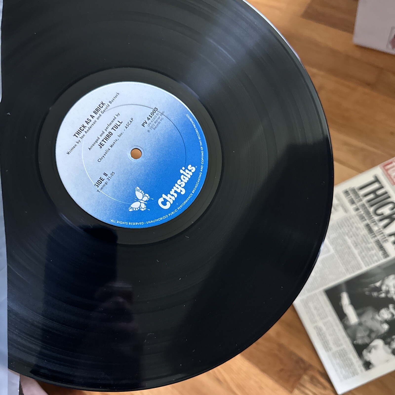 JETHRO TULL - THICK AS A BRICK - 1972 CHRYSALIS RECORDS VINYL LP - (VG ...