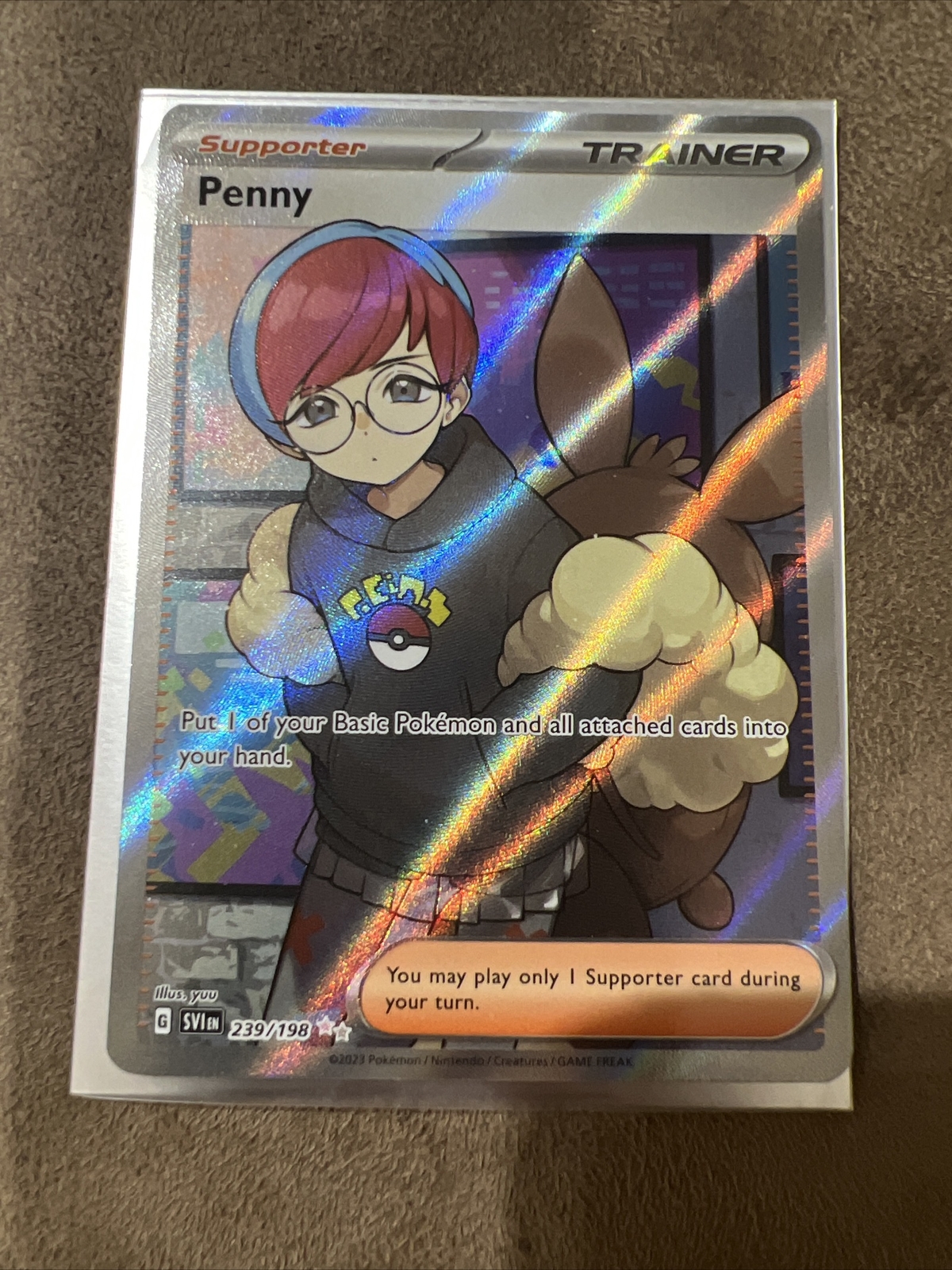 Penny Full Art 239/198 Ultra Rare Scarlet & Violet Pokemon TCG Near ...