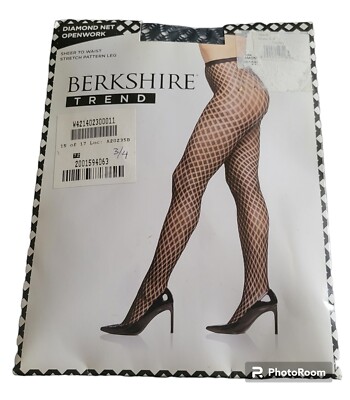 Berkshire Trend Diamond Net Openwork Stockings Size 1/2