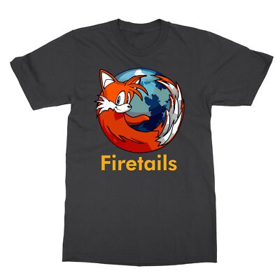 Firefox Tails Firetails Sonic Mashup Miles Prower Unisex Tee Tshirt