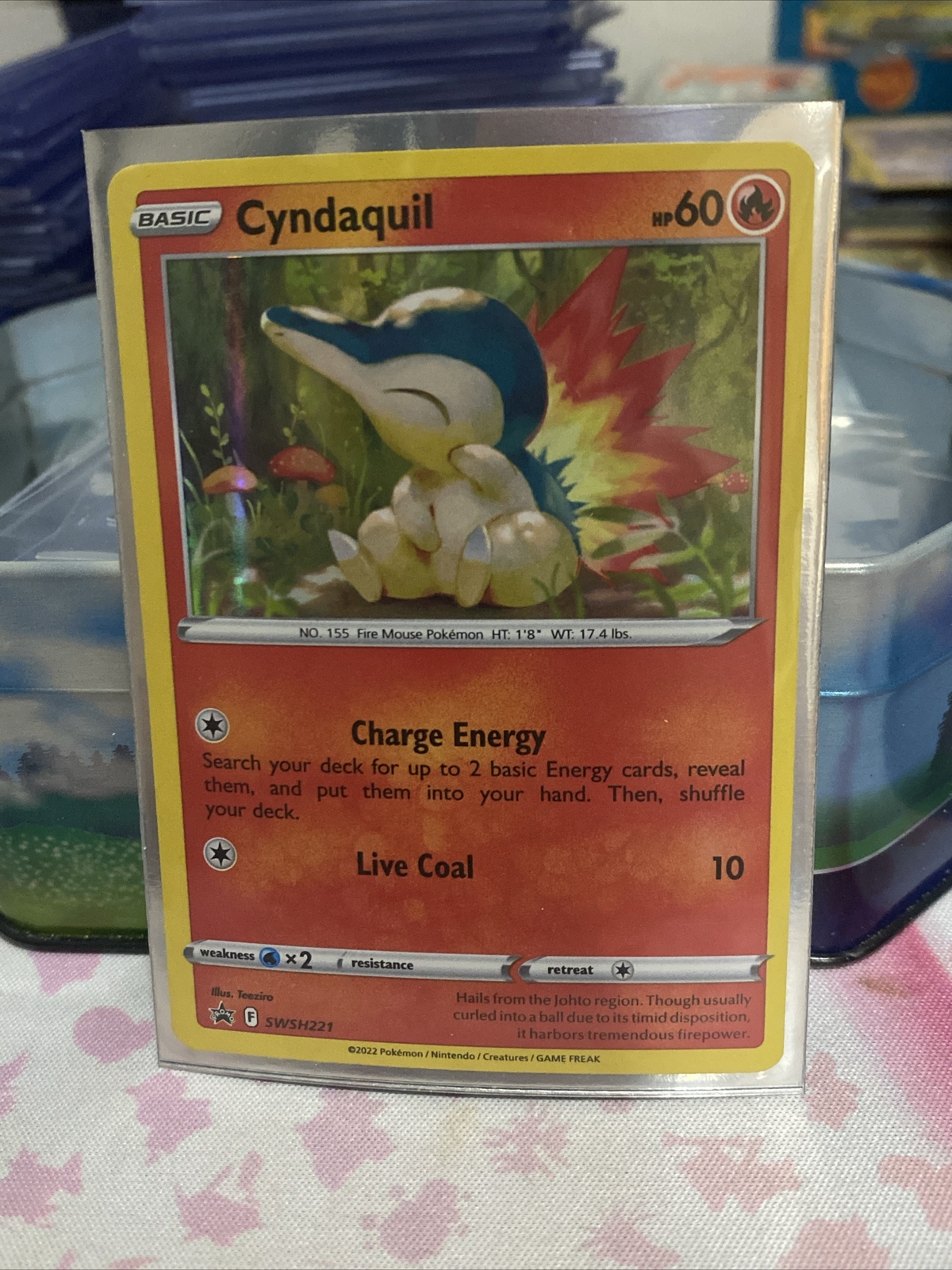Cyndaquil SWSH221 Holographic Black Star Promo Pokemon TCG Near Mint
