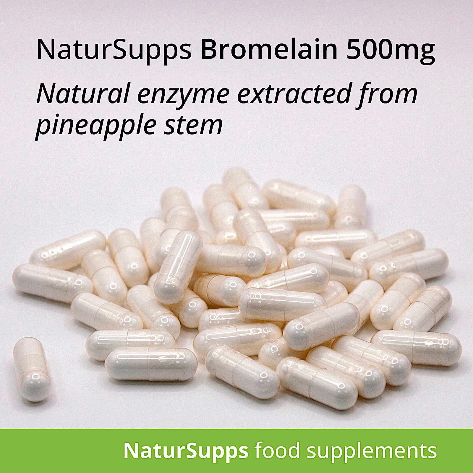 Bromelain Capsules 2500 GDU/g 500mg 60 to 180 Capsules by NaturSupps