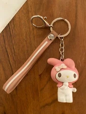 Cute PVC Keychain Keyring Wristlet of My Melody from Hello Kitty