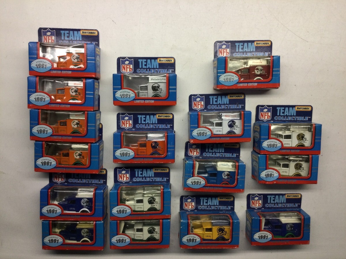 17) 1991 Matchbox NFL Team Collectible Delivery Trucks