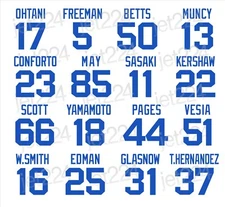 L.A. Dodgers STICKER DECAL 2025 Freeman Betts Muncy Conforto +