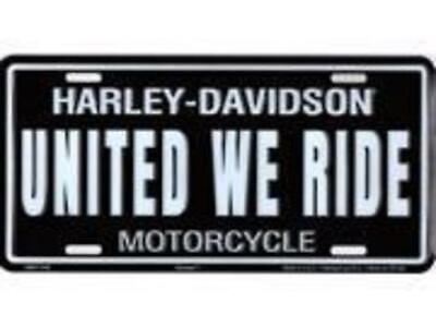 Harley Davidson with Engines Licensed Aluminum Metal License Plate Sign Tag NEW