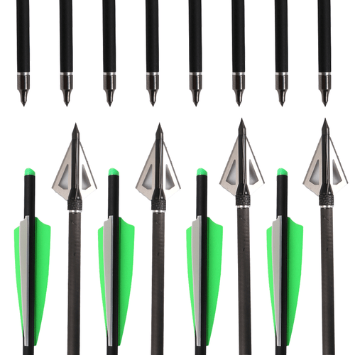 Archery 20 Inch Crossbow Bolts OD 8.8mm Half Moon Nocks Carbon Arrows Hunting - Picture 45 of 91