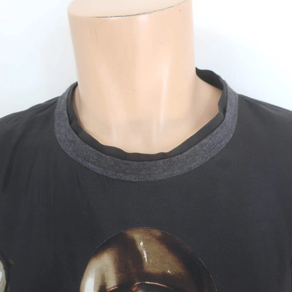 Camisa Dolce & Gabbana Medieval Estampado Armadura Manga Larga Negra Satén Talla 52 Foto 2 de 4