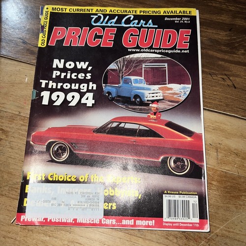 Old cars price guide magazine December 2 001 eBay