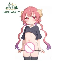 EARLFAMILY 5.1" Ilulu JuFufu Car Stickers Motorcycle Window Anime Scooter Decal