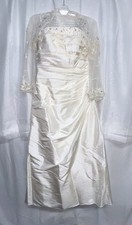 Mori Lee Strapless Wedding Dress UK Size 18 With Mesh Coverup.